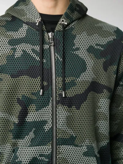 balmain camo hoodie