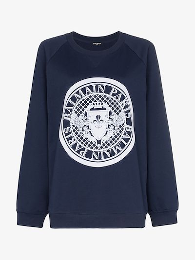 balmain coin sweatshirt