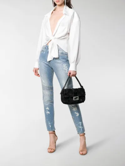 balmain embellished jeans