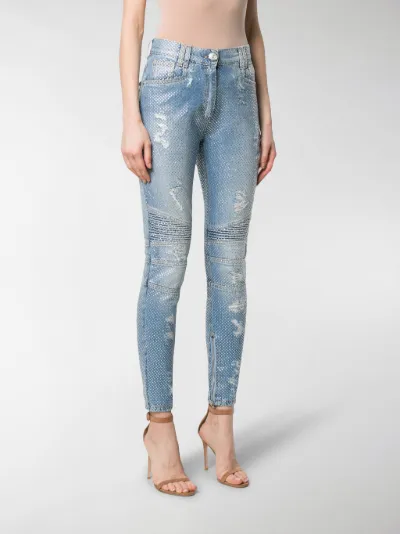 crystal embellished jeans