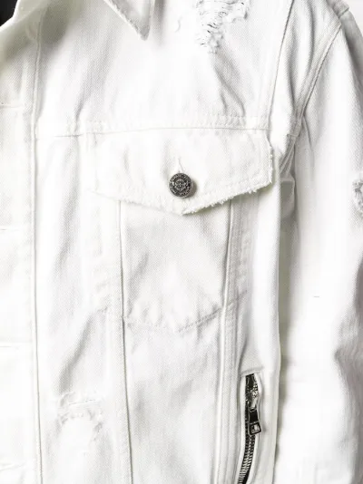 white jean jacket distressed
