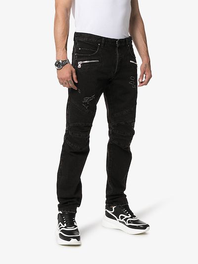 balmain straight leg jeans