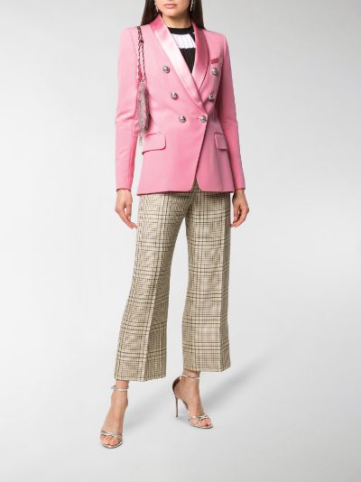 pink double breasted blazer