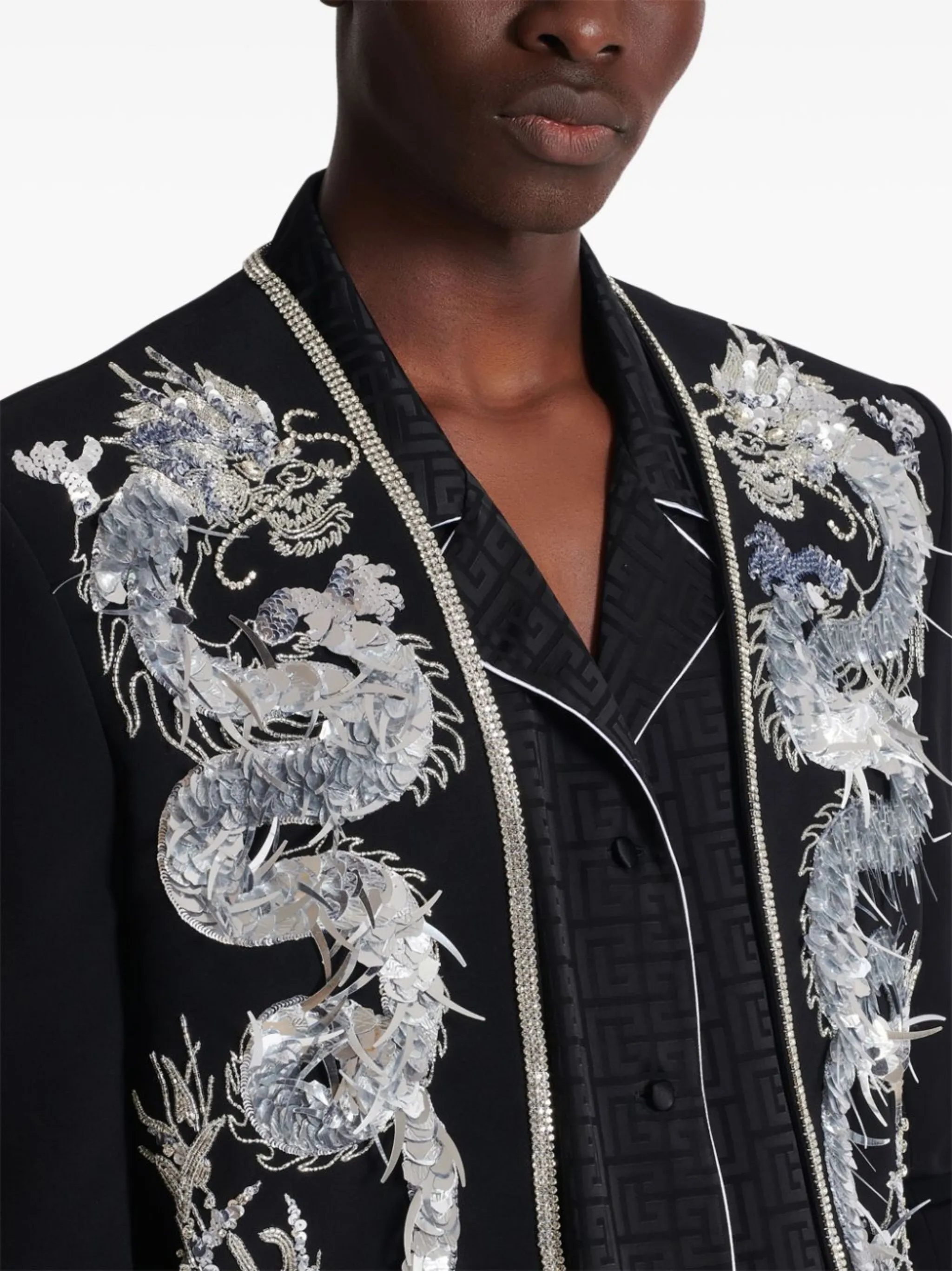 ジャケット BALMAIN SS25 Blazer Spencer (EF1SC225VF21 0FB) Balmain Spencer Jacket | Pink | FARFETCH