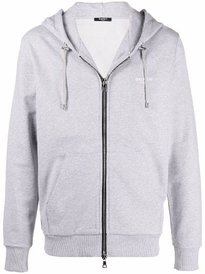 balmain hoodie grey