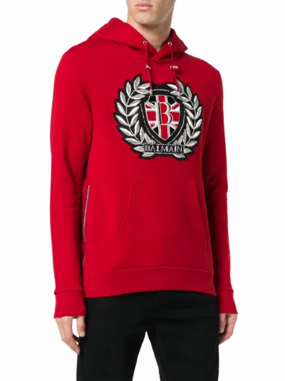 Red hot sale balmain hoodie