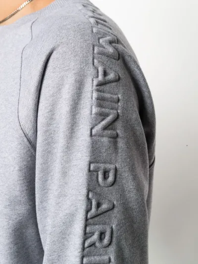 Balmain Felpa con stampa grigio | MODES