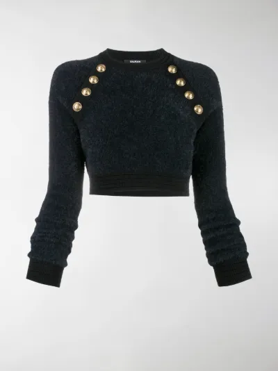 fluffy white cropped jumper
