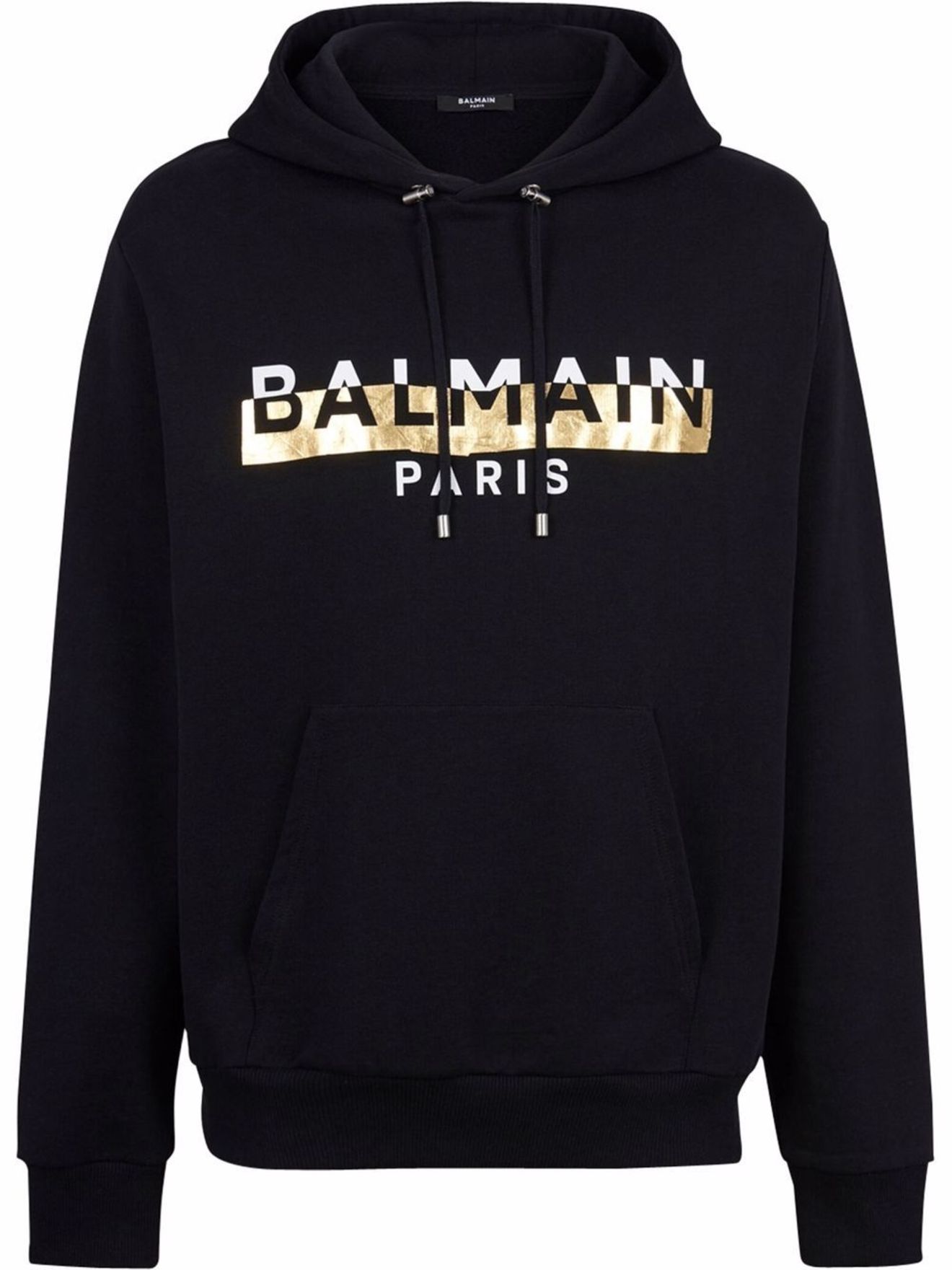 balmain hoodie gold logo