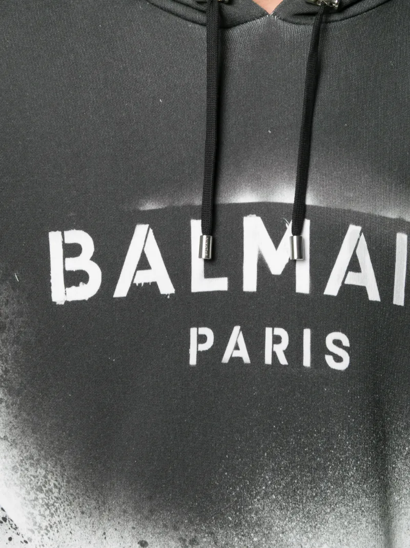 balmain graffiti hoodie