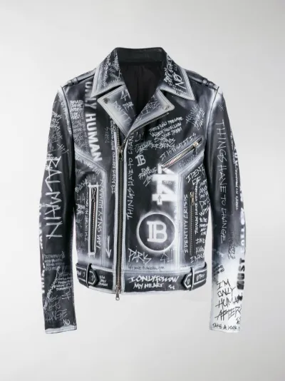 graffiti biker jacket