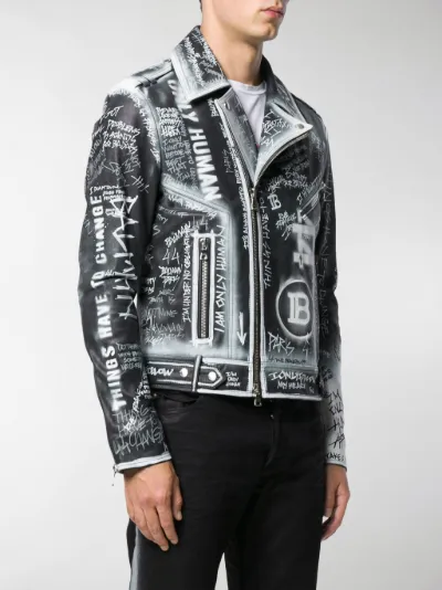 leather jacket print