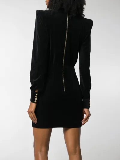 balmain velvet dress