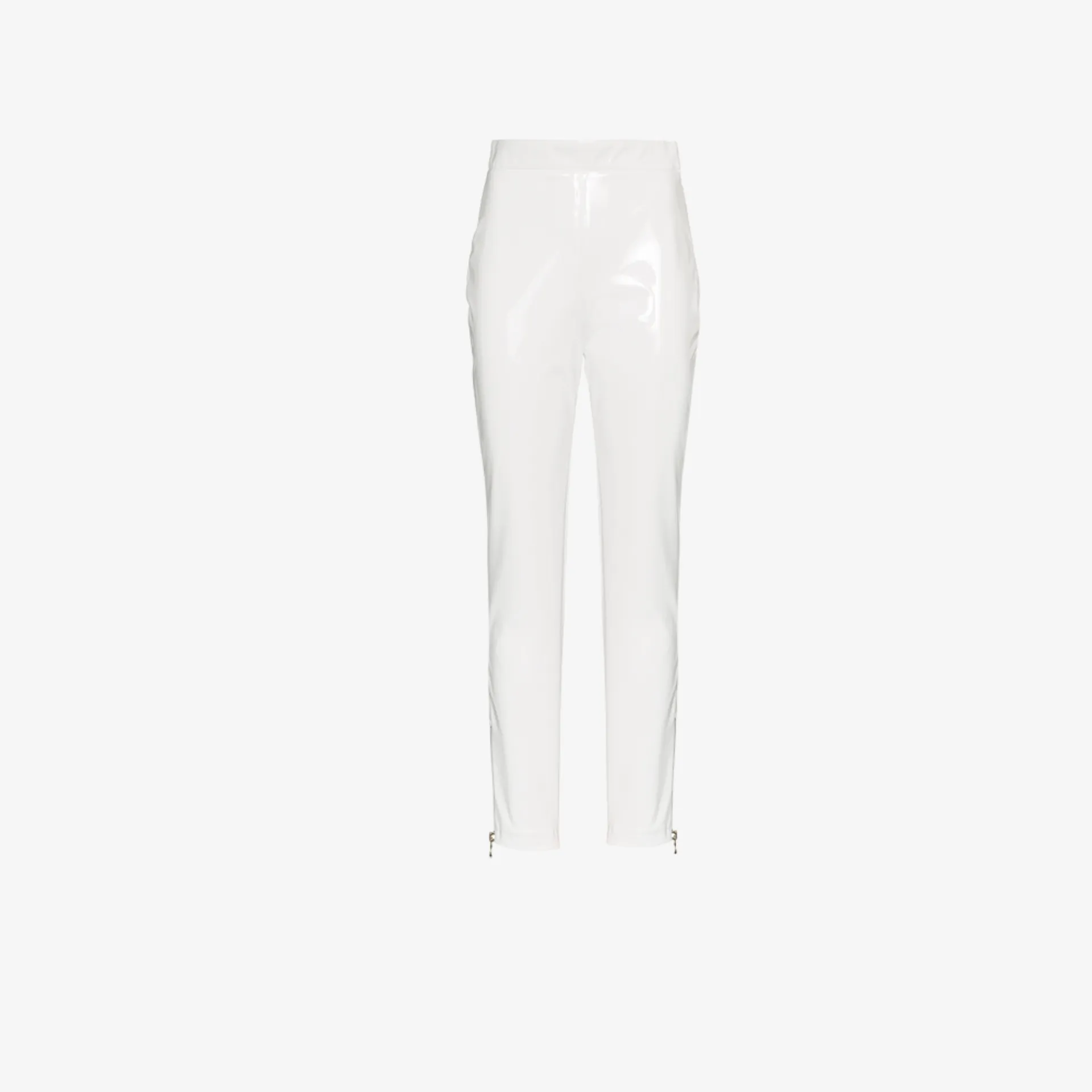 white vinyl trousers