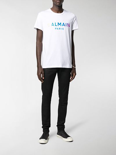 balmain hologram t shirt