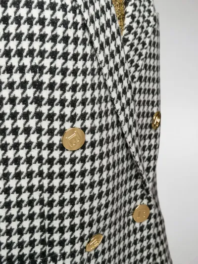 balmain houndstooth blazer