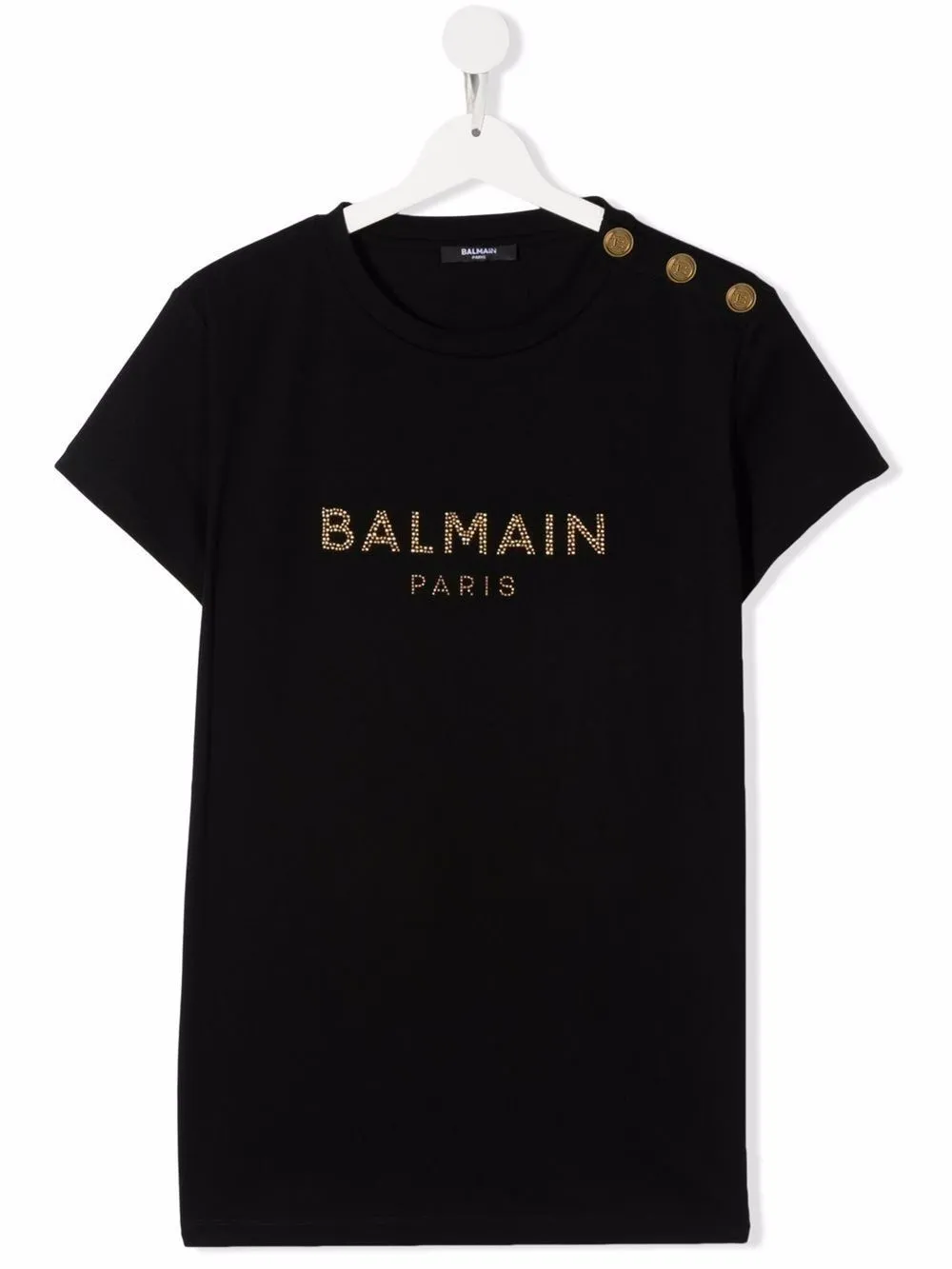 Balmain Kids TEEN sequin logo T shirt dress Eraldo LT