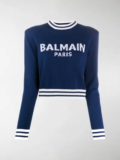 blue balmain jumper