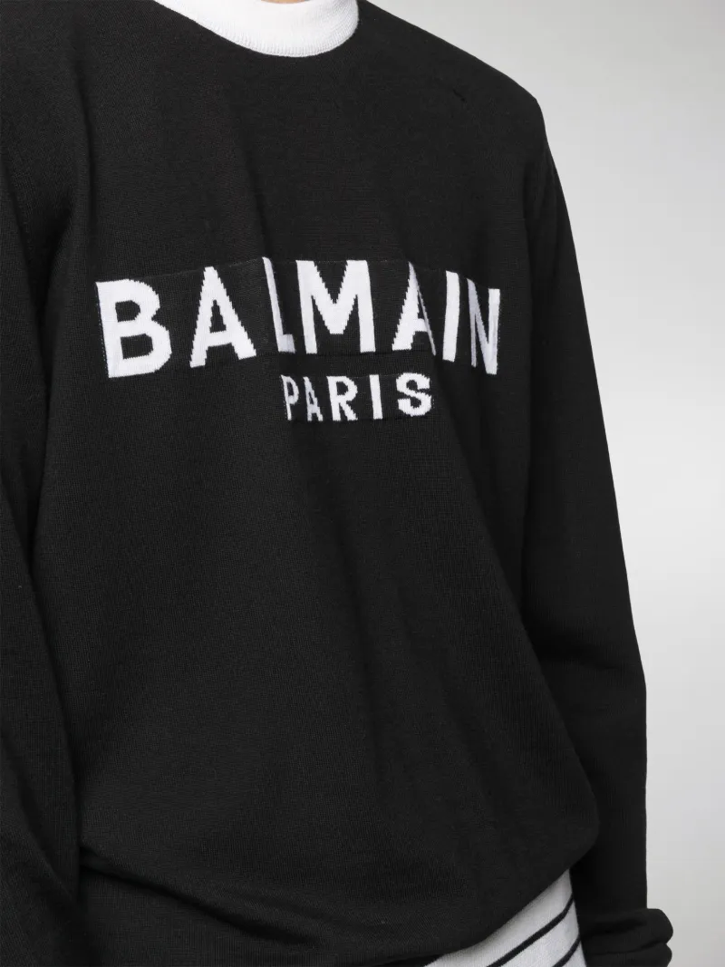 balmain paris black jumper