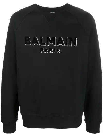 Balmain logo best sale print sweatshirt