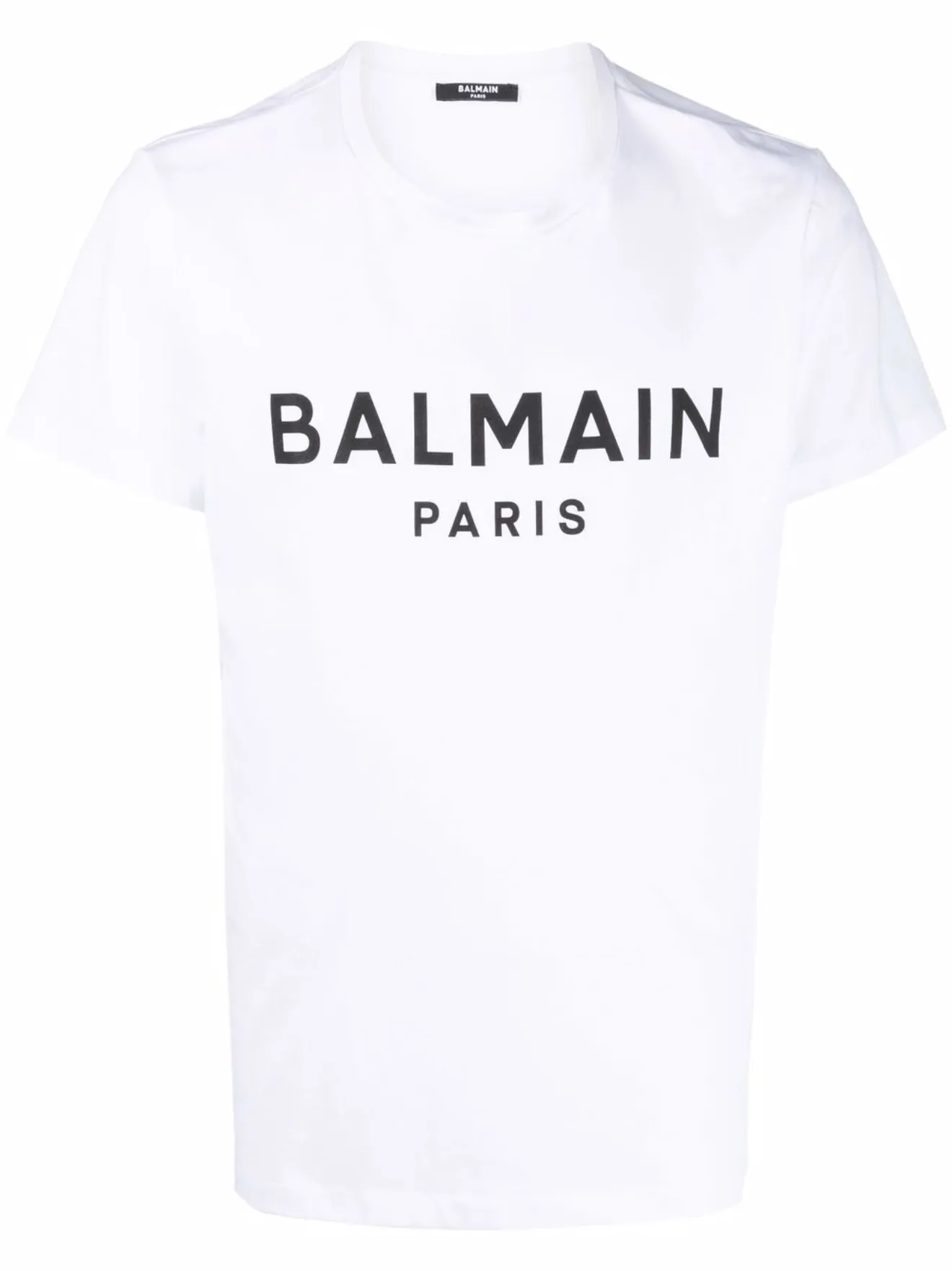 Balmain logo-print cotton T-shirt white | MODES