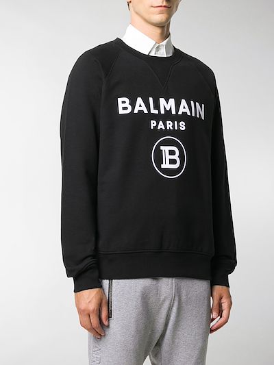 balmain logo print sweatshirt