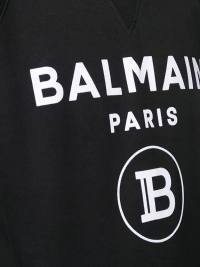 balmain logo print sweatshirt