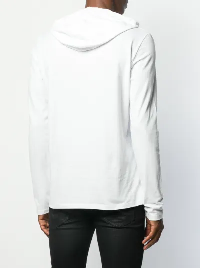 balmain hooded t shirt