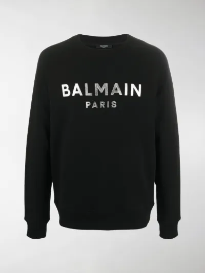 balmain logo print sweatshirt