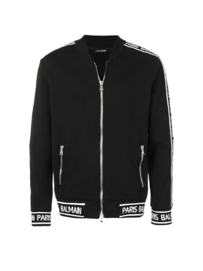 Balmain logo stripe bomber jacket | Eraldo.com FR