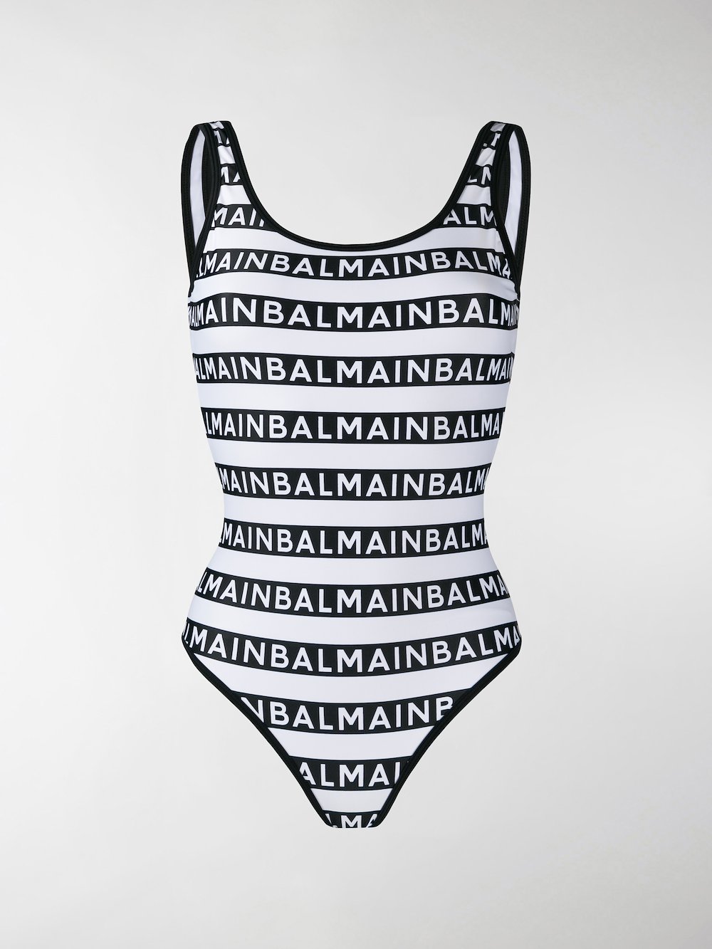 balmain logo swimsuit