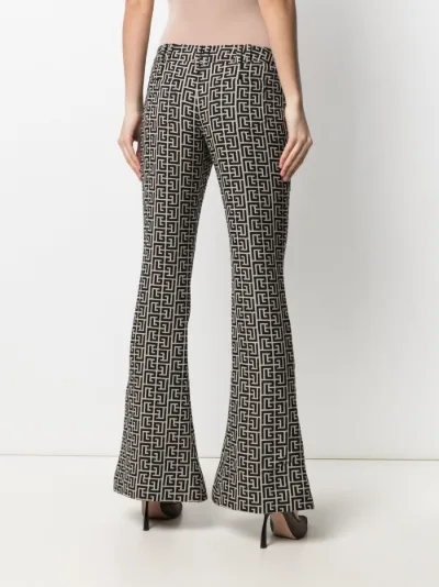 low-rise monogram bootcut trousers 