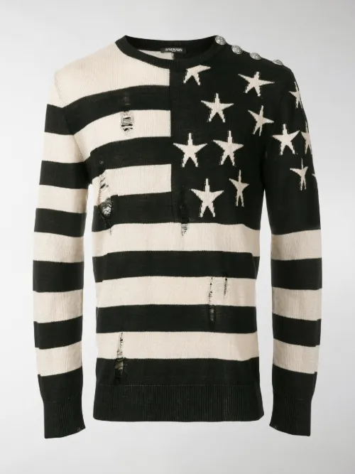 Balmain - Maglia a stelle e strisce