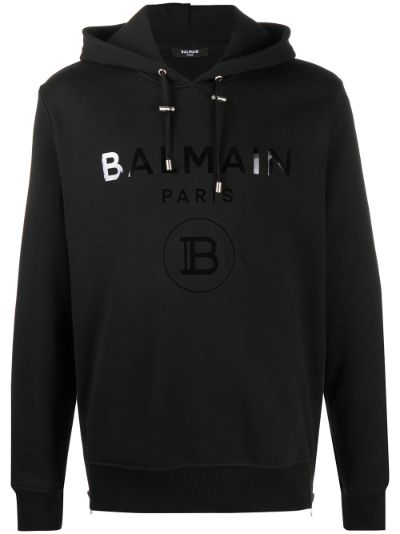 balmain zip hoodie