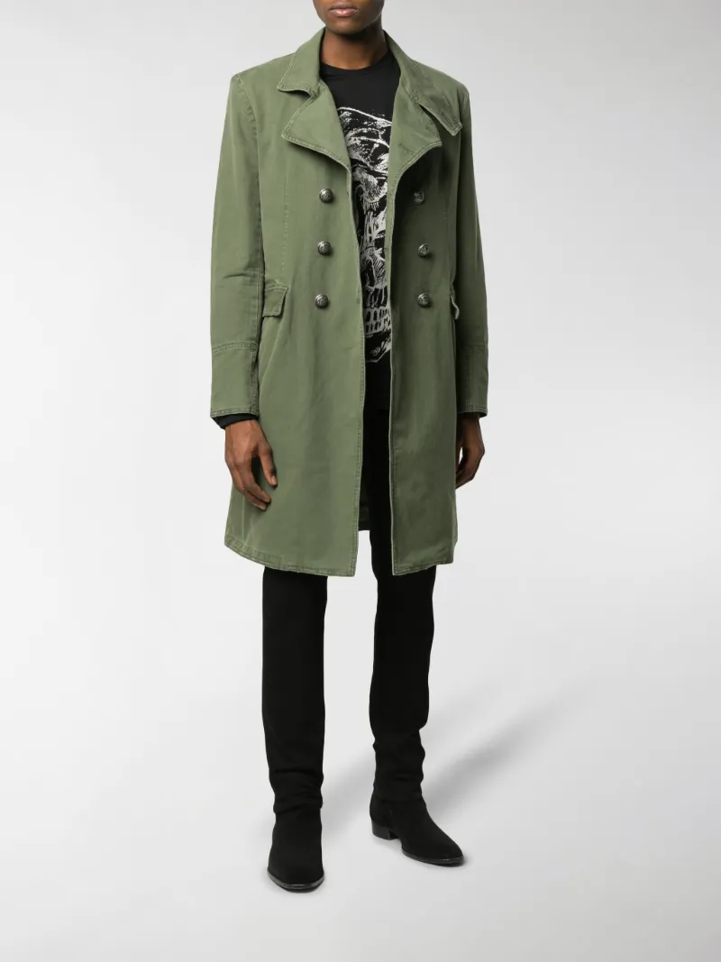 military double breasted coat