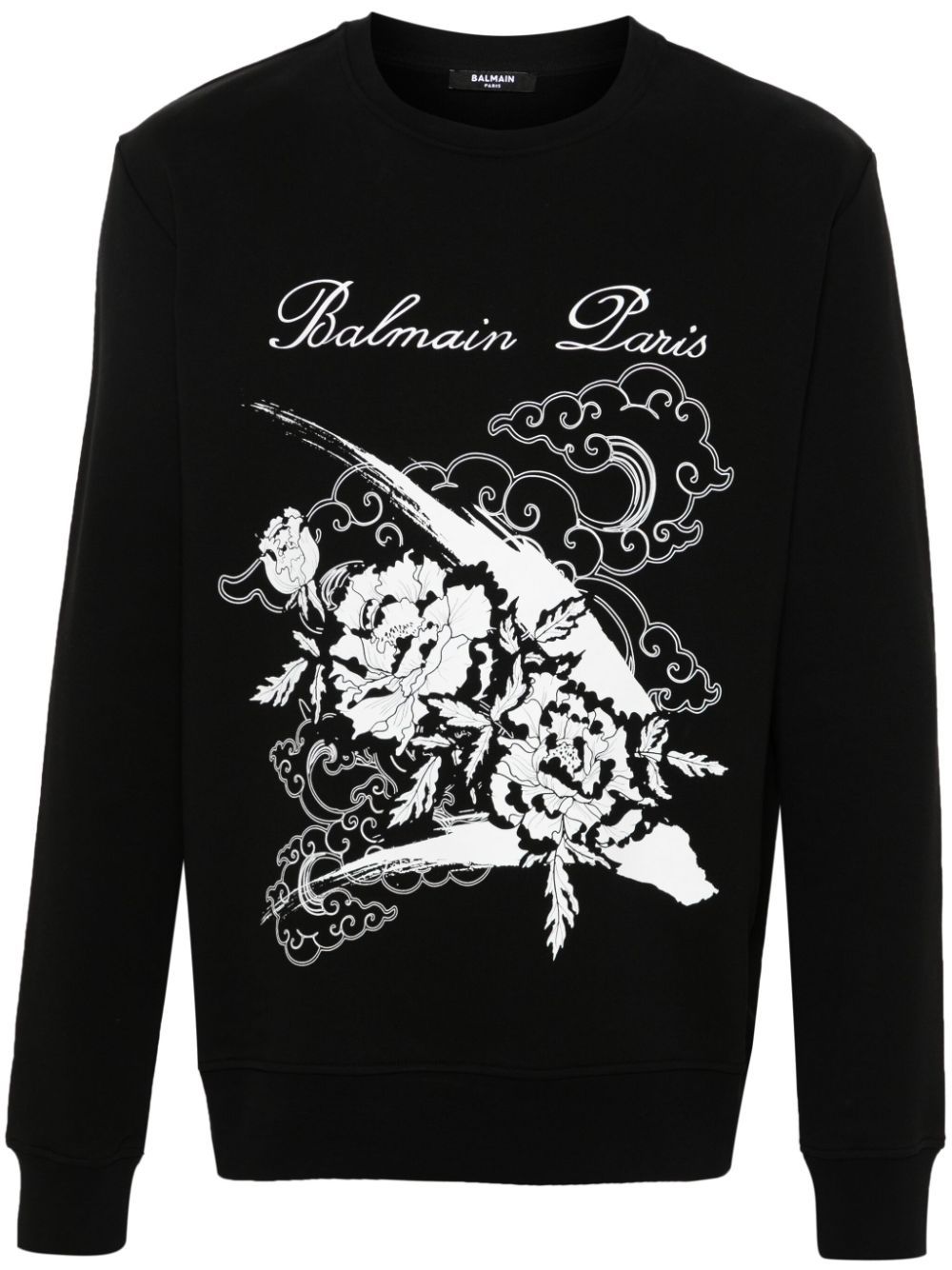 Balmain printed discount cotton sweatshirt