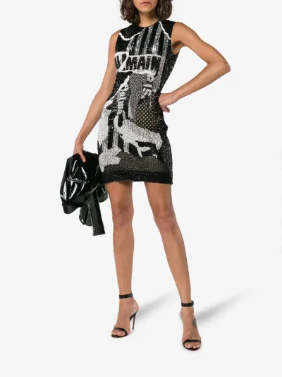 balmain sparkly dress