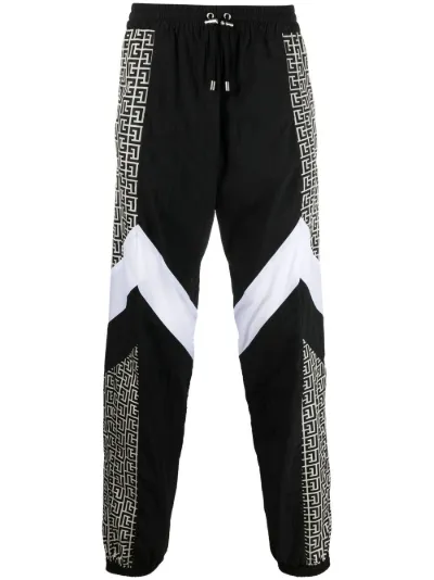 Balmain Pantaloni sportivi con monogramma nero | MODES
