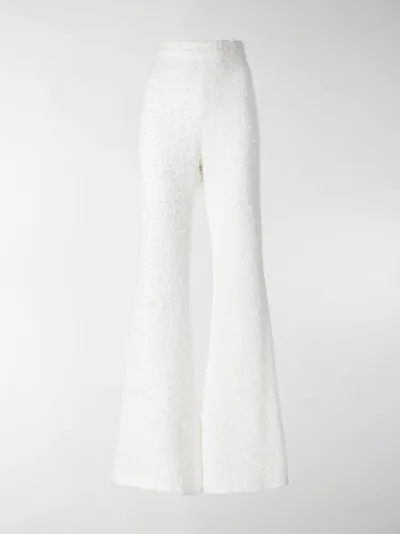 Balmain - Pantaloni svasati in bouclé