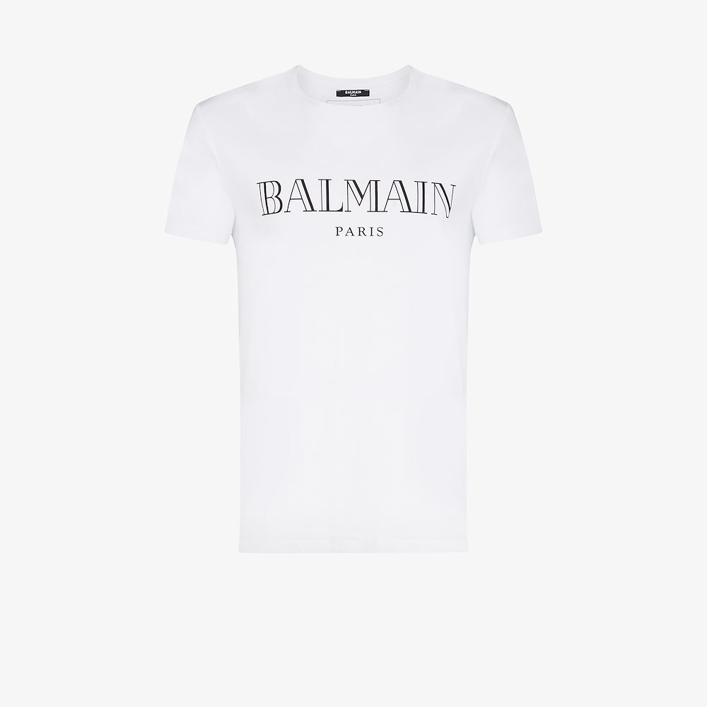 Balmain Paris logo print cotton T-shirt | Browns