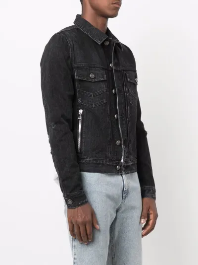 balmain black denim jacket