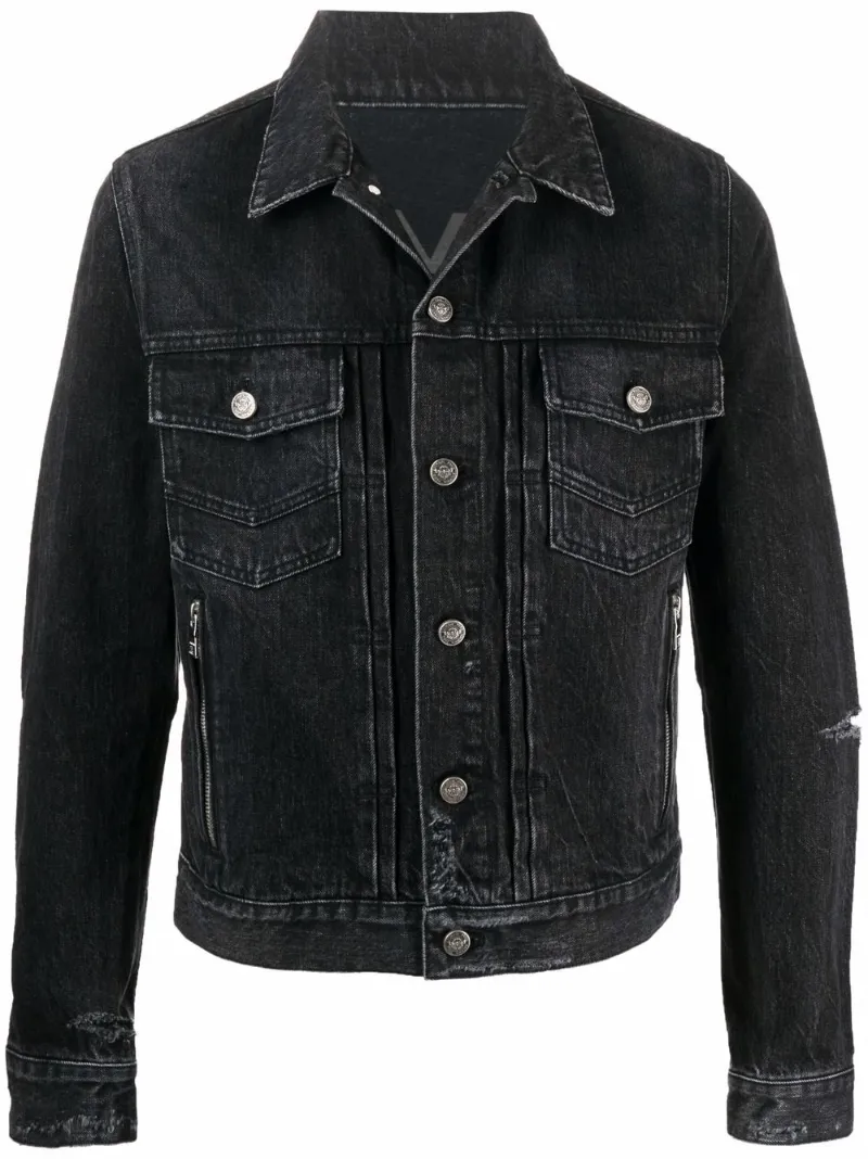balmain black denim jacket