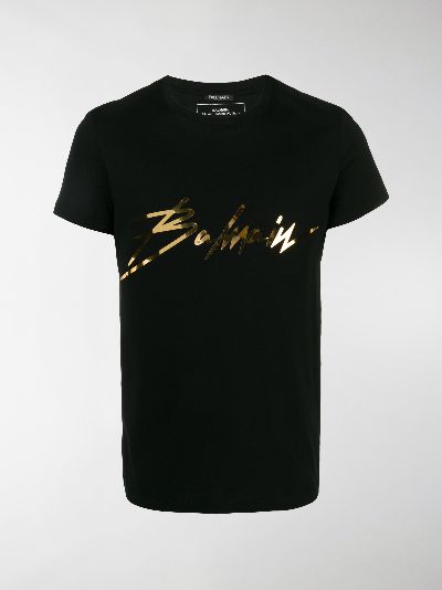 balmain signature logo t shirt