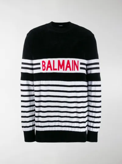 balmain logo jumper