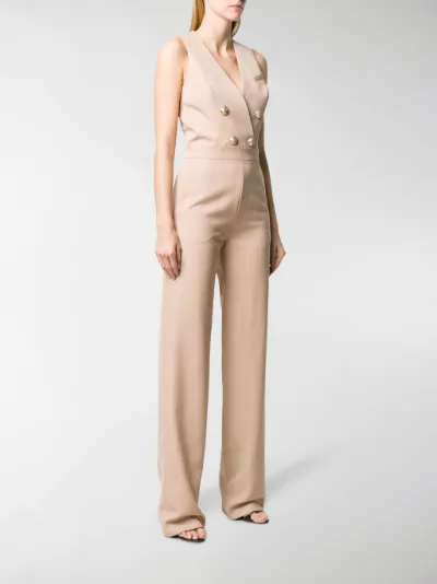 Balmain Tuta intera con bottoni toni neutri | MODES