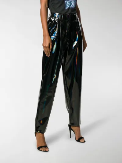 balmain vinyl pants