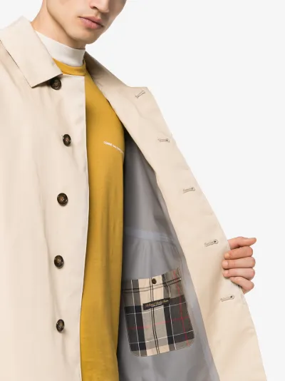 barbour single breasted coat