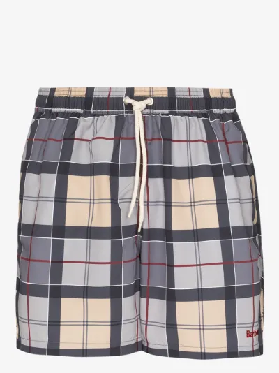 barbour tartan swim shorts