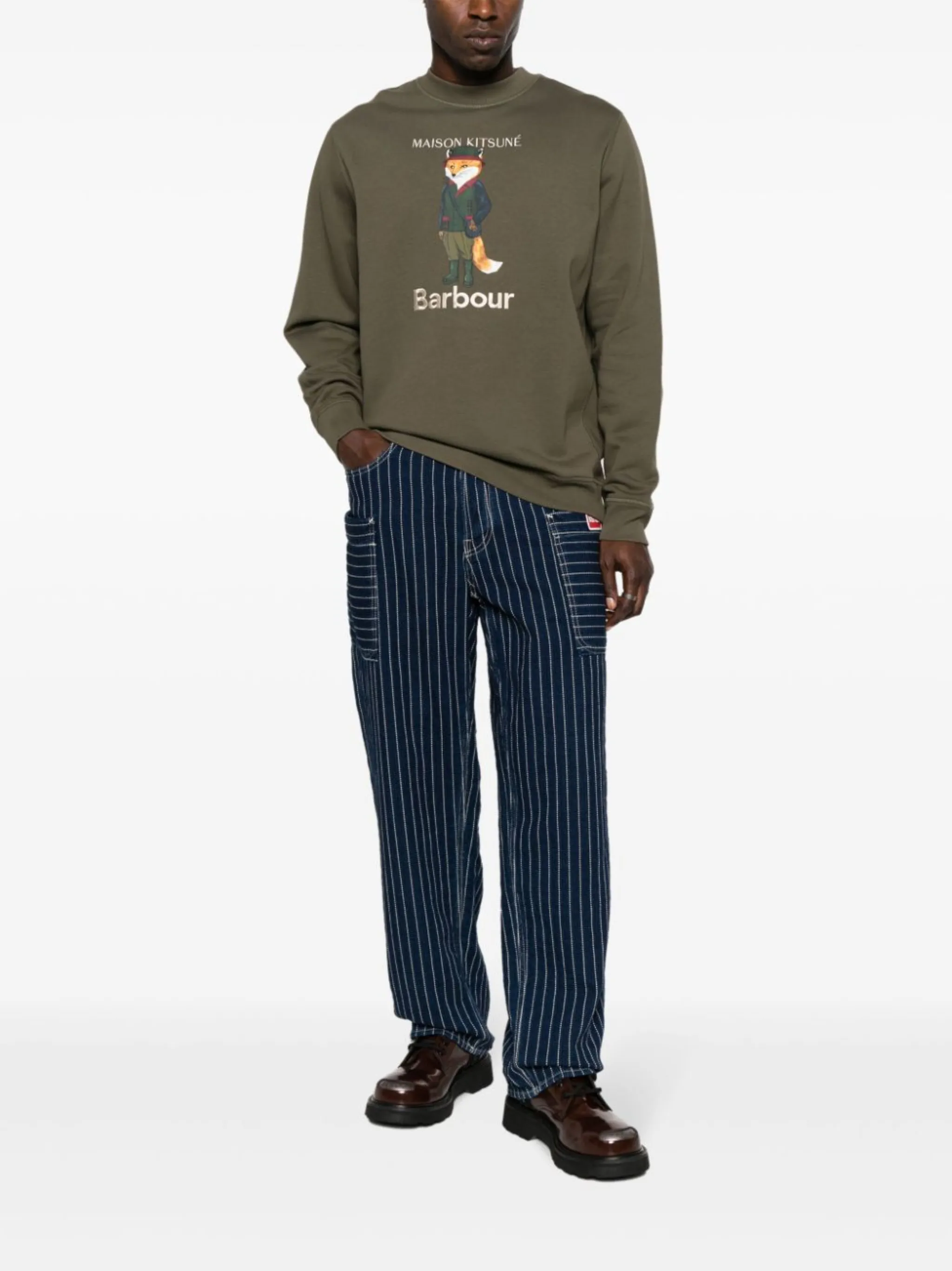 x Maison Kitsuné Beaufort Fox cotton sweatshirt | Barbour | Eraldo.com