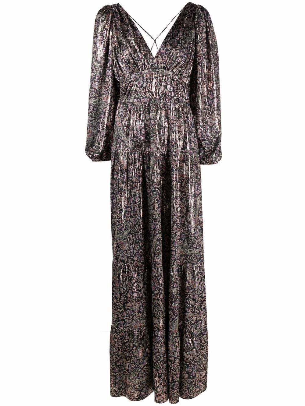 paisley-print empire line gown | Ba\u0026Sh ...